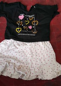 kids Girls' Outfit Set: T-shirts &amp; Skirt