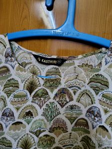 Plus size Designer Crushed Printed Kurta