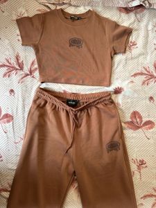 burger bae Cute Brown Co-ord Set