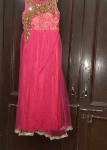Elegant Pink Ethnic Gown