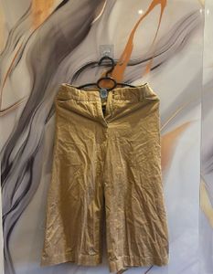 Women's Tan Cropped Trousers