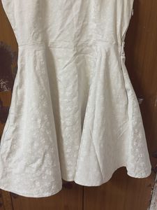 White Fit &amp; Flare Mini Dress