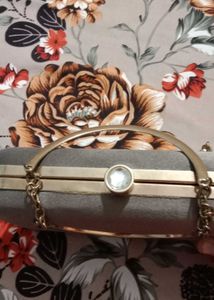 Elegant Grey Clutch Purse