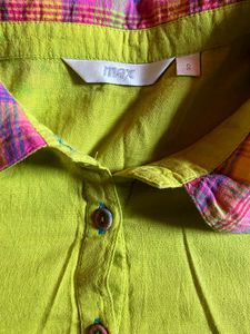Pure cotton kurta, Brand Max, Size - S, Color - Parrot Green,