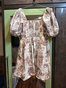 A&amp;F Smocked Poplin Dress with Pockets