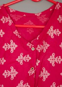 Pink Printed indo western Ethnic Vest Top