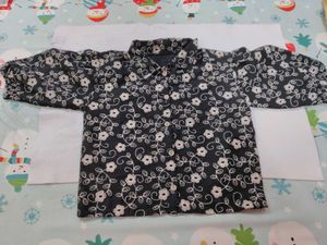 Chic Floral Print Button-Up Shirt
