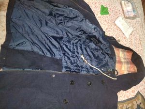 Navy Blue Hooded Jacket