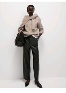 marks and spencer Leather Look Straight Leg Trouse