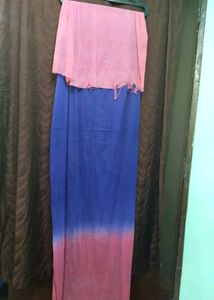 Dupatta dye design colour blue,pink Fabric silk