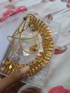 Gold Plated Necklace &amp; Earrings Set