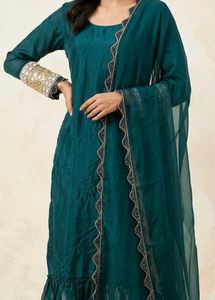Elegant Teal Kurta Set with Dupatta