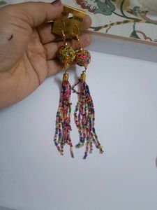 Very Smart Long Multicolour Party Earrings