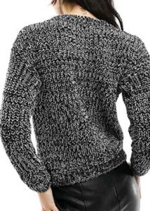 Cozy Black &amp; White Knit Sweater