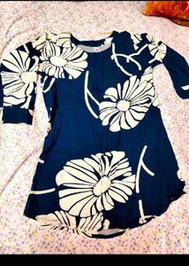 Stylish Blue Floral Kurta
