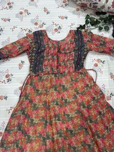 Floral party wear ethnic frock