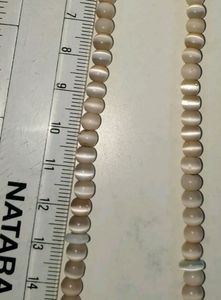 Glass Beads String/Rhinestone/Unique light creamy