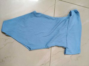 Littlebox Off Shoulder Baby Blue Bodysuit