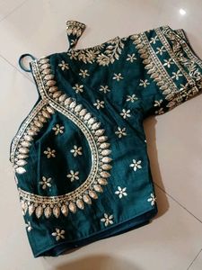 Emerald Green Embroidered Blouse