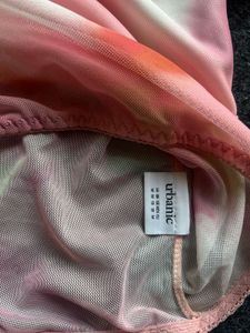 Pink Tie-Dye Off-Shoulder Crop Top