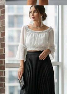 Chic White Off-Shoulder Top