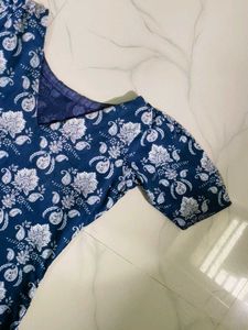 Beautiful Navy Blue Printed Kurta