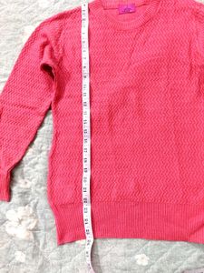 Pink full sleeves Knit Sweater