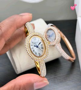 Luxury Women's Oval Crystal Watch