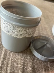 Set of 5 Containers with lace embellishment