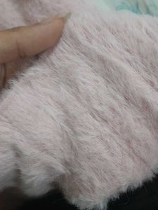 Cute ribbed Pink Twist-Knot Sweater