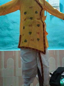 Krishna Yellow Kurta Dhoti Set
