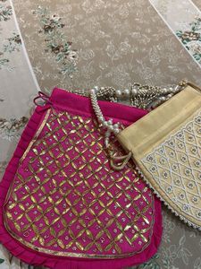 COMBO Embellished Potli Bags-2