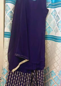 Elegant heavy embroidered palazzo set