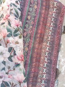 Floral Print  Blouse &amp;saree