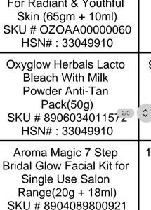 OXYGLOW HERBAL LACTOBLEACH AND PIMPLE GEL