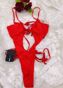 Bold Red One-Piece Swimsuit