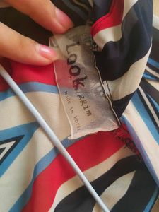 Striped Sheer Chiffon Top