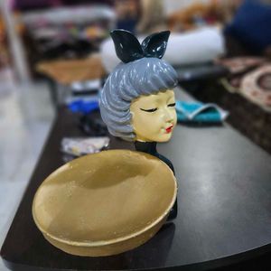 Girl with Tray Statue Showpiece