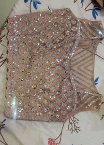 heavy mirror work lehenga