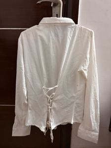Chic Ruched Button-Up Shirt