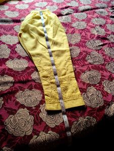 Elegant Yellow Embroidered Kurti Set