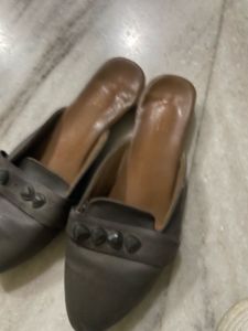 Stylish Grey Mules with Studs