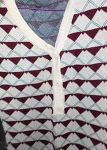 Patterned Knit Mini Dress