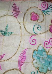 Embroidered sari