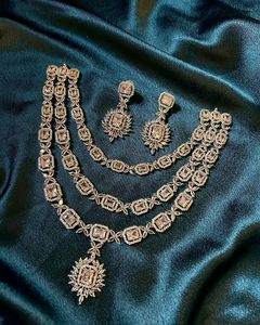 ✨🤍Fixed Price American Diamond Jewellery Set✨
