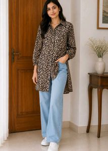 👉Leopard Print Tunic Top