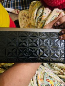 Chic Black Textured Wallet
