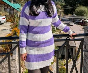 Striped Knit Mini Dress