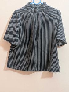 Tokyo Talkies Striped Ruffle Top