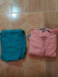 Peach Kurta Set